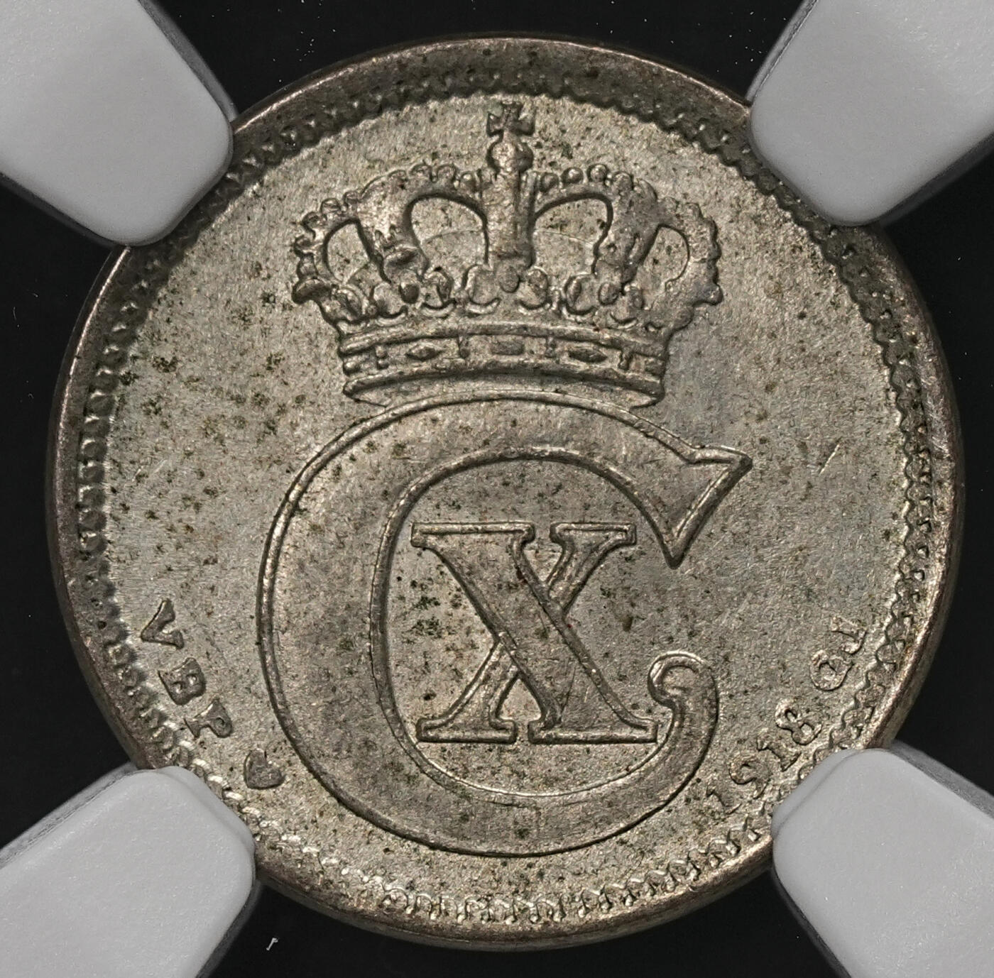 修遠堂世界钱币第109期 NGC评级 丹麦10欧尔银币3枚