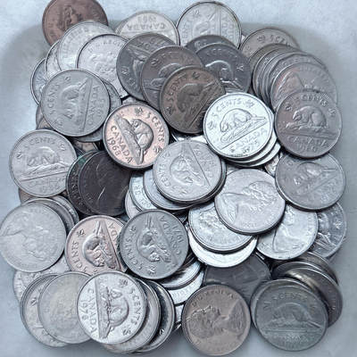 第一海外回流一元起拍收藏 散集专场  第305期 - 加拿大5分 100枚 流通品