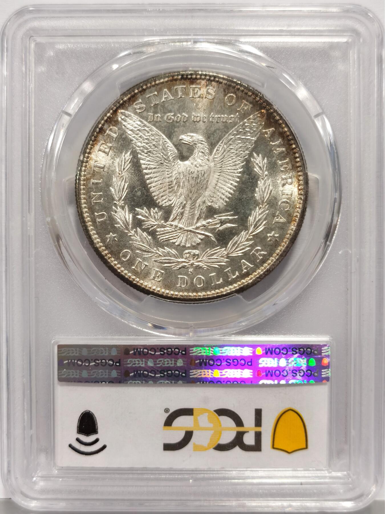 博洋堂“芳菲春韵”3月精品大拍专场暨第166期（全场包邮） PCGS MS66 美国1881年S版摩根银币，双面环绕包浆