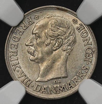 修遠堂世界钱币第109期 - NGC MS64 1907年丹麦10欧尔银币