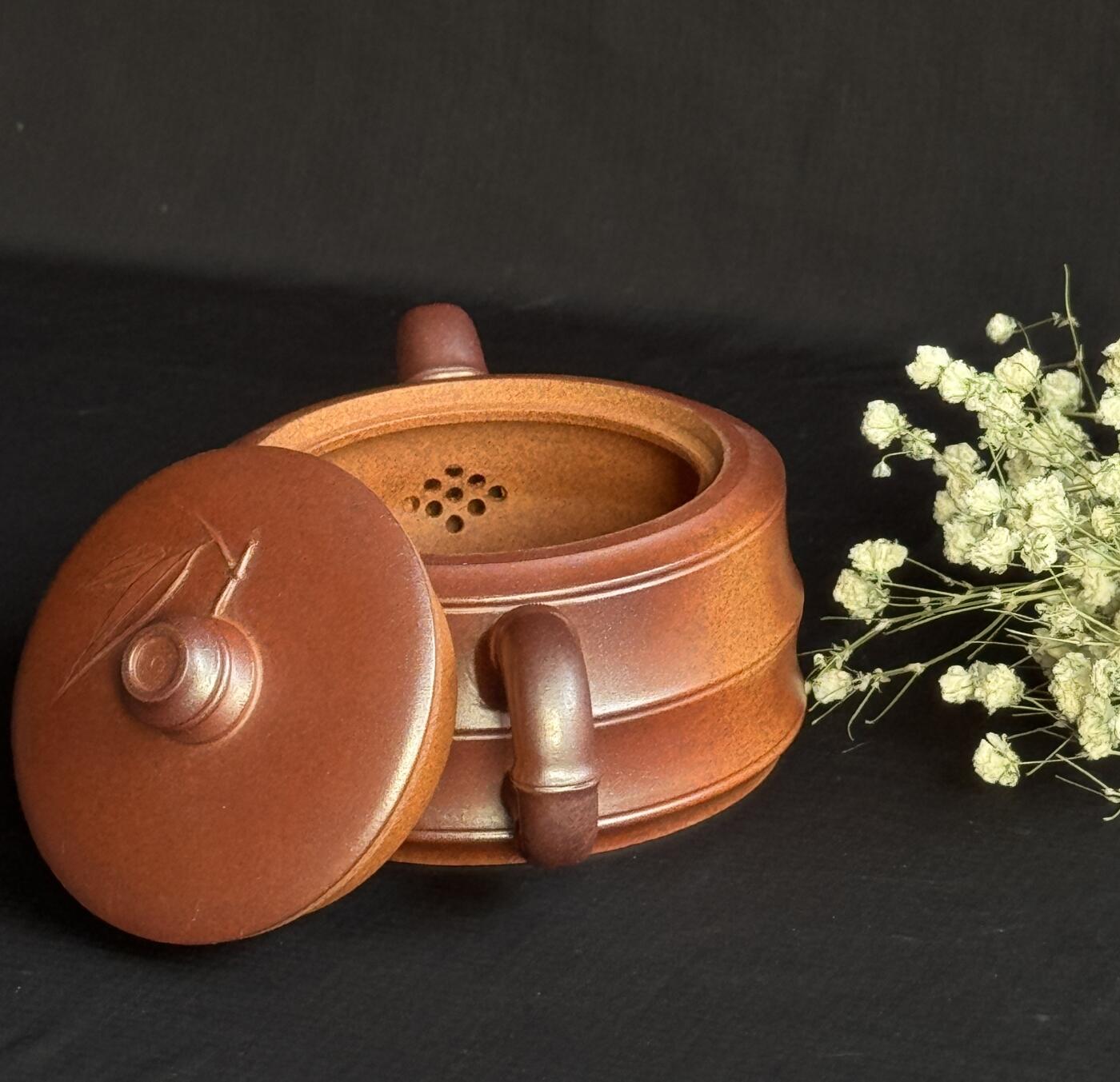 零元拍：原矿紫砂壶竹节壶（280CC左右）