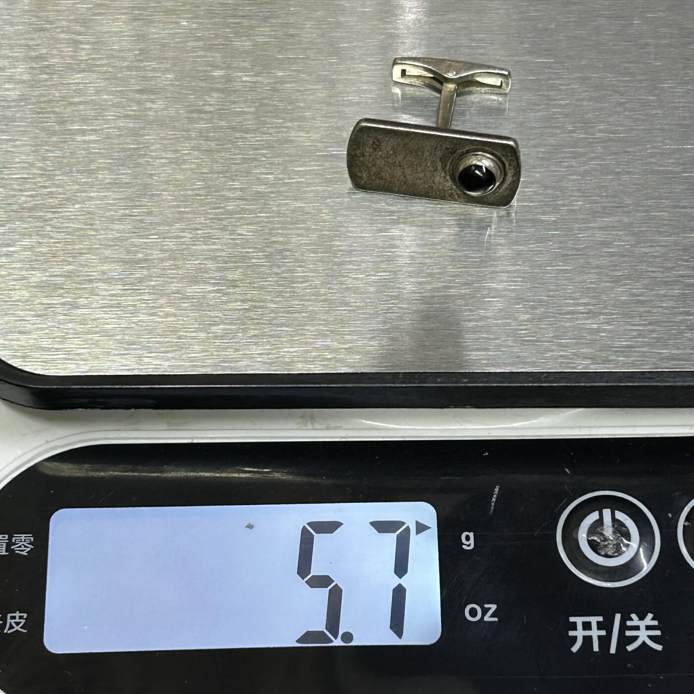 西秦中古拍卖第八十一期  海外回流纯银袖扣 有银标 重5.7克