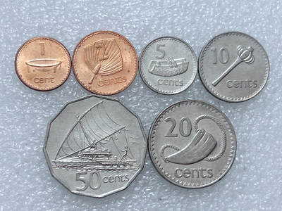 第一海外回流一元起拍收藏 散集专场  第305期 - 斐济硬币6枚套 带光好品