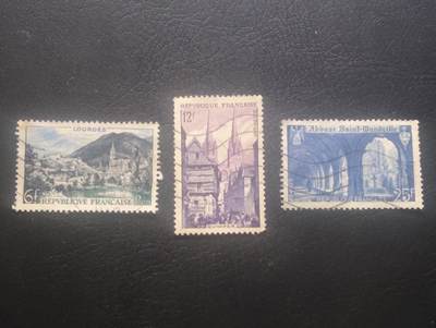 荟藏特别场次第十一期——“邮通万国花纸头”（价格低至0.1元） - 法国景观系列信销三张