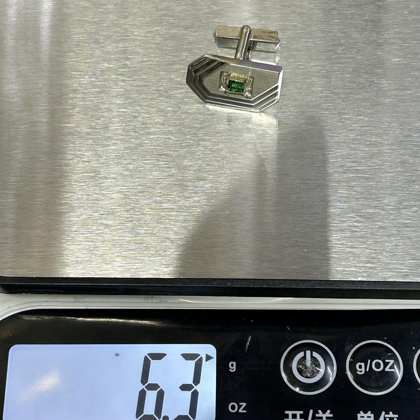 西秦中古拍卖第八十一期  海外回流纯银袖扣 有银标 重6.3克