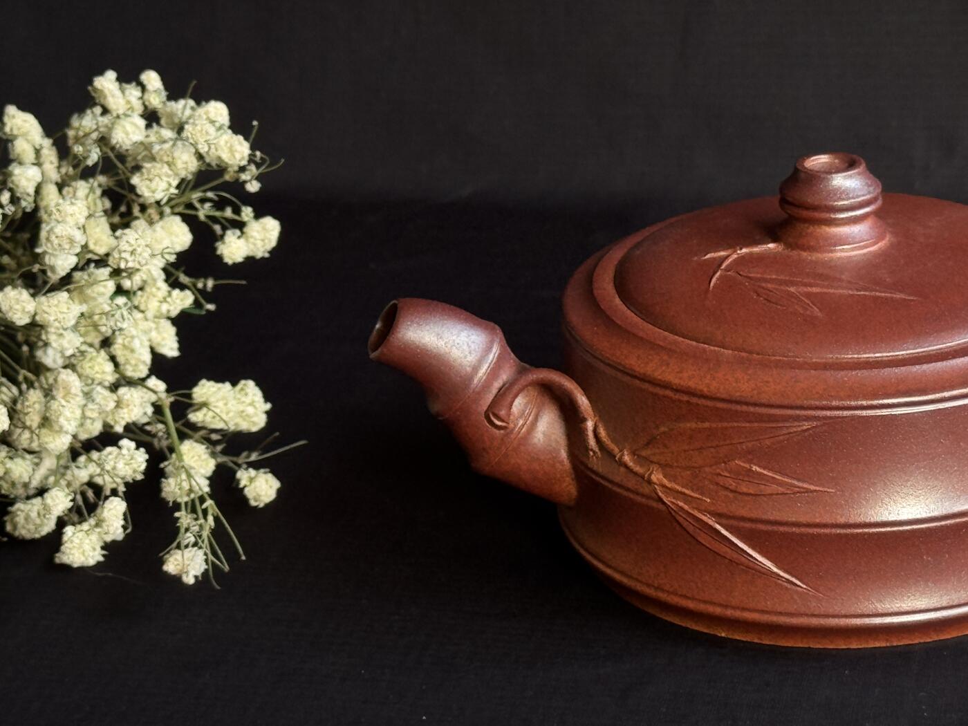 零元拍：原矿紫砂壶竹节壶（280CC左右）