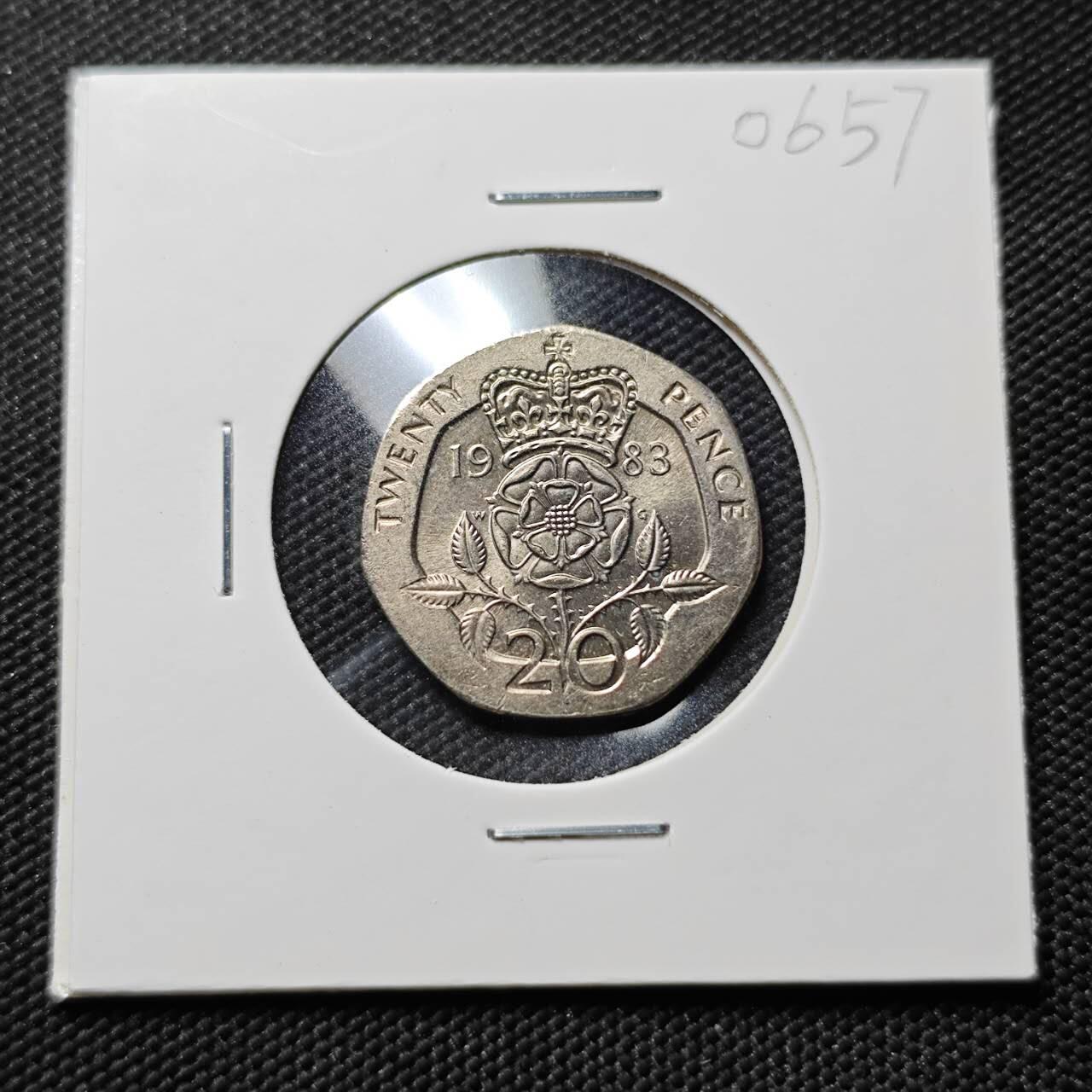 KK钱币收藏小铺  第406期 2月预留时间 周末发货  英国20便士 好品