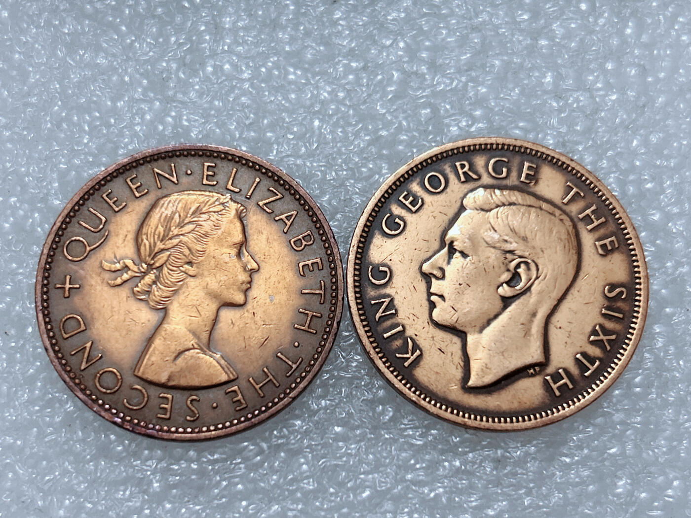 第一海外回流一元起拍收藏 散集专场  第305期 新西兰1便士铜币2枚 两个头像