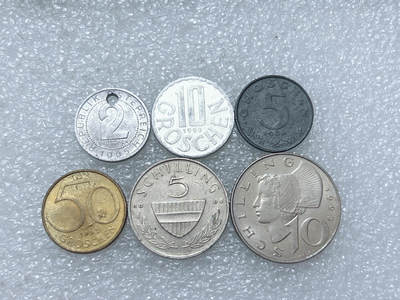 第一海外回流一元起拍收藏 散集专场  第305期 - 奥地利硬币 6枚