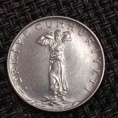 布加迪🐬～世界钱币(上海)🌾第 283 期 /  各国套币和散币 - 土耳其🇹🇷 1969年 25库鲁斯