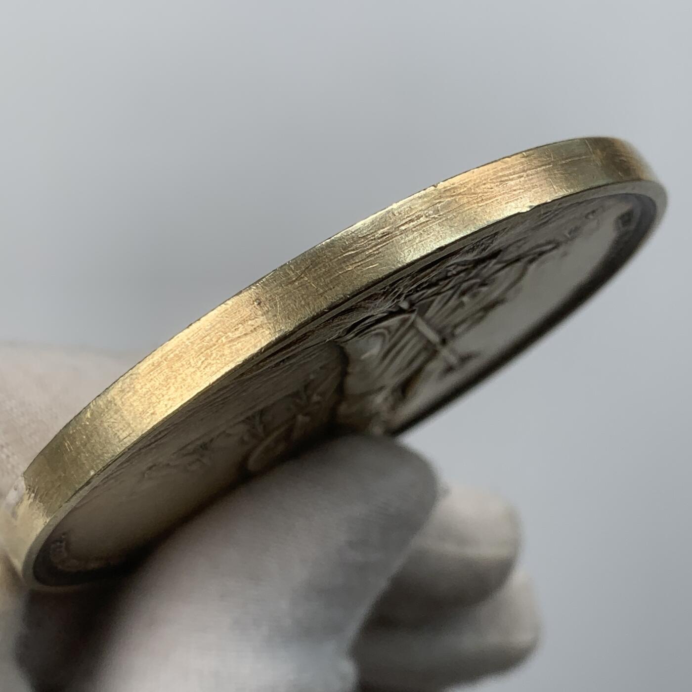 掌中浮雕-藏着的欧洲第056场 1827年英国海军上将克拉伦斯公爵纪念章（镀金银章），J Henning作品，65mm，130g