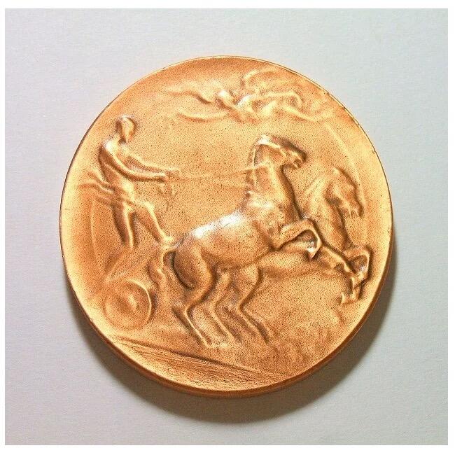 纪念1920年安特卫普奥运会 高浮雕精制大铜章 40MM