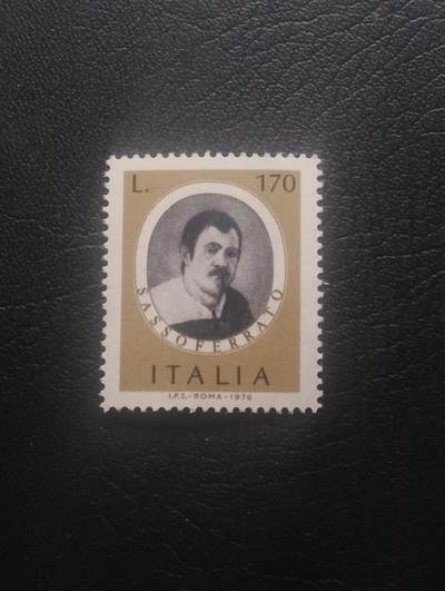 荟藏特别场次第十一期——“邮通万国花纸头”（价格低至0.1元） - 意大利1976年艺术家萨索弗拉托150里拉纪念票 新