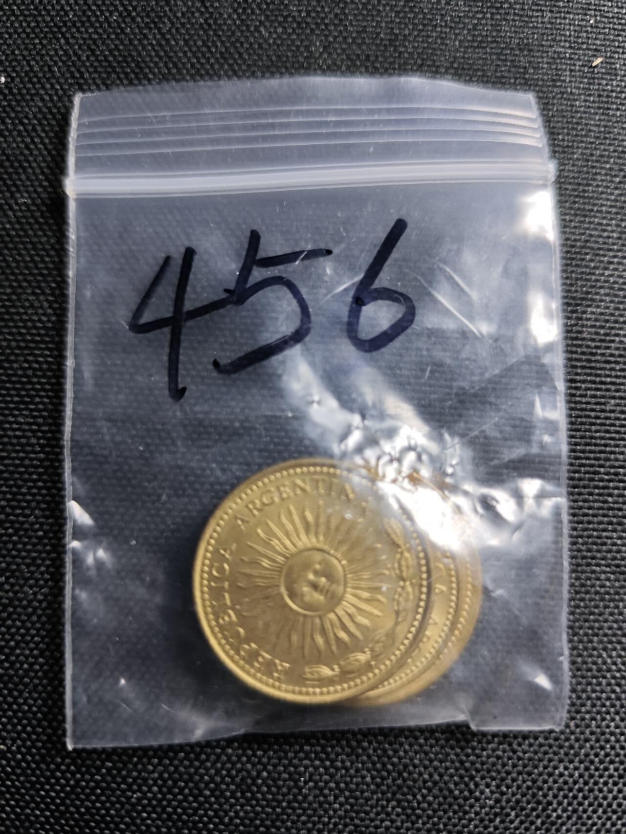 KK钱币收藏小铺   套币专场 2月预留时间 周末发货  阿根廷太阳脸铜币3枚套 好品