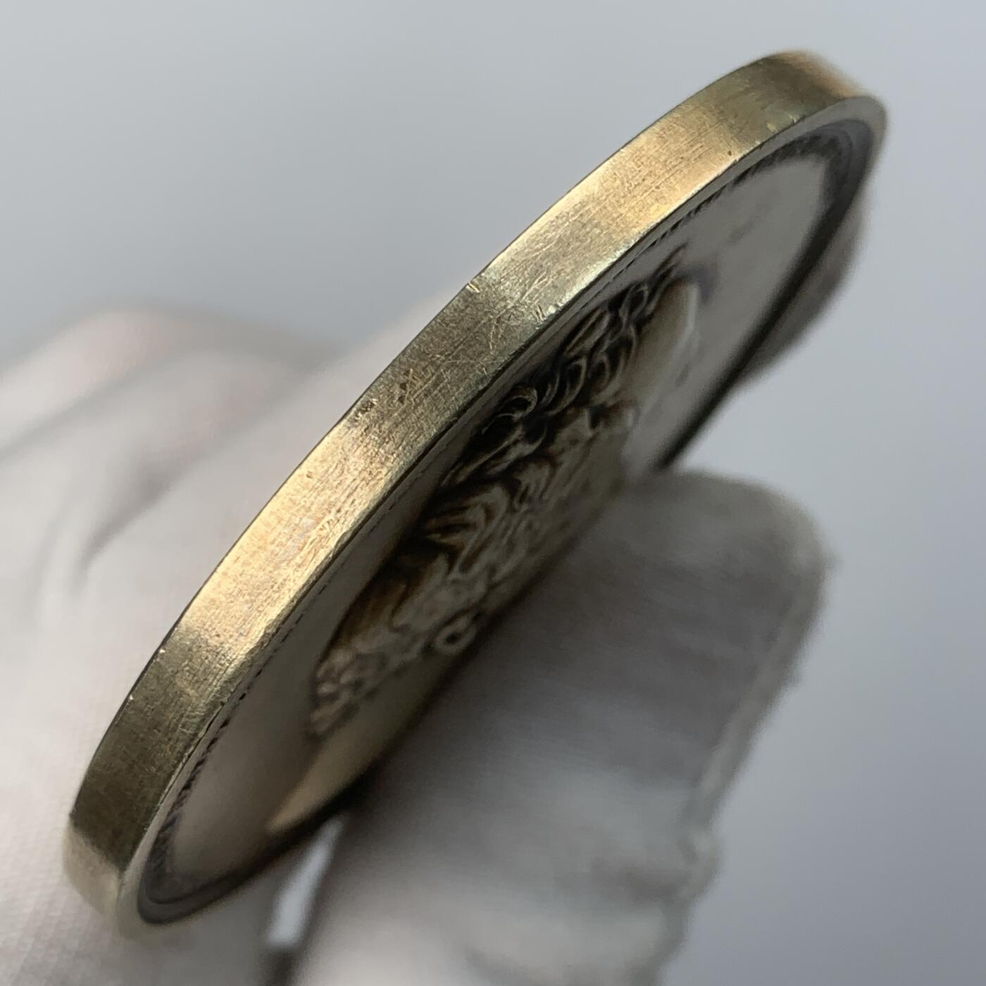 掌中浮雕-藏着的欧洲第056场 1827年英国海军上将克拉伦斯公爵纪念章（镀金银章），J Henning作品，65mm，130g