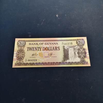 【全场包邮】纯粹捡漏拍514场 - 【纸钞】圭亚那20元近全新纸钞一枚