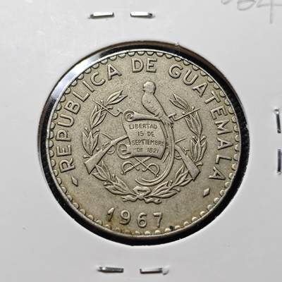 KK钱币收藏小铺  第406期 2月预留时间 周末发货 -  1967危地马拉25分