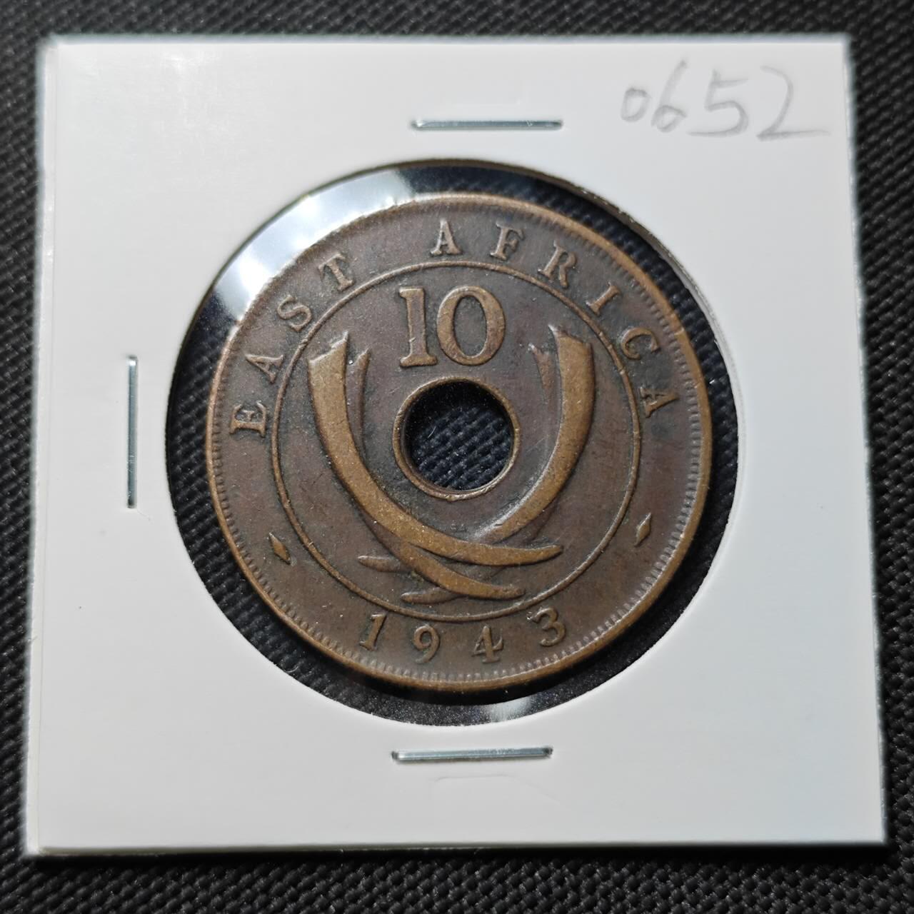 KK钱币收藏小铺  第406期 2月预留时间 周末发货  1943英属东非10分铜币