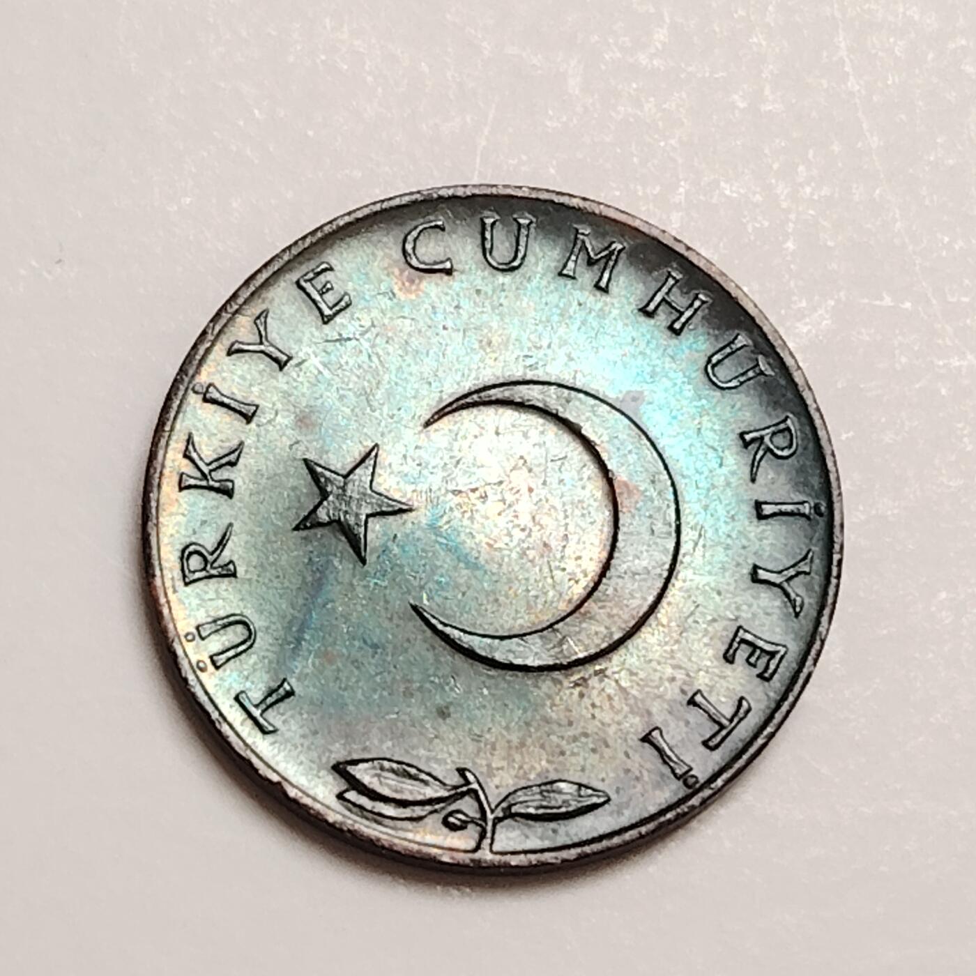 布加迪🐬～世界钱币(上海)🌾第 283 期 /  各国套币和散币 土耳其🇹🇷 1970年 5库鲁斯