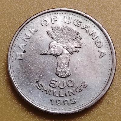 布加迪🐬～世界钱币(上海)🌾第 283 期 /  各国套币和散币 - 乌干达🇺🇬 1998年 500先令
