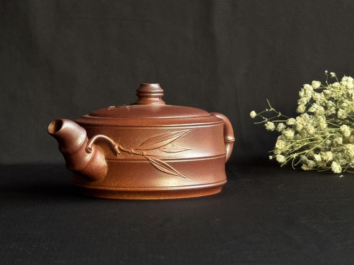 零元拍：原矿紫砂壶竹节壶（280CC左右）