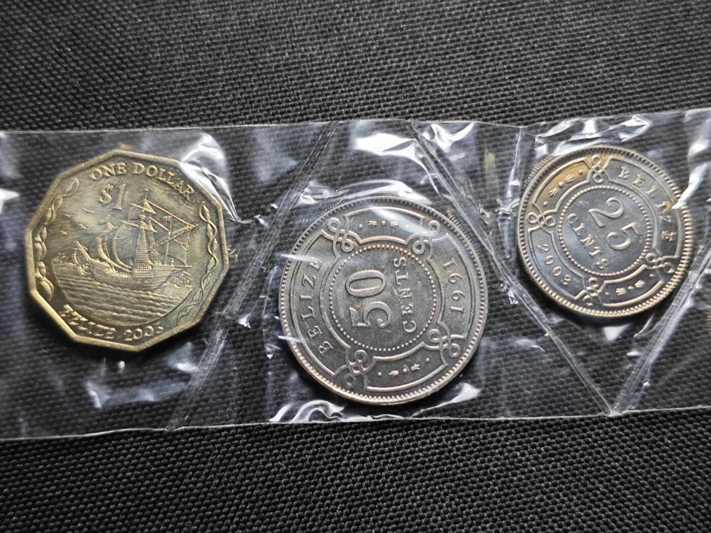 KK钱币收藏小铺   套币专场 2月预留时间 周末发货  伯利兹大小面值一套