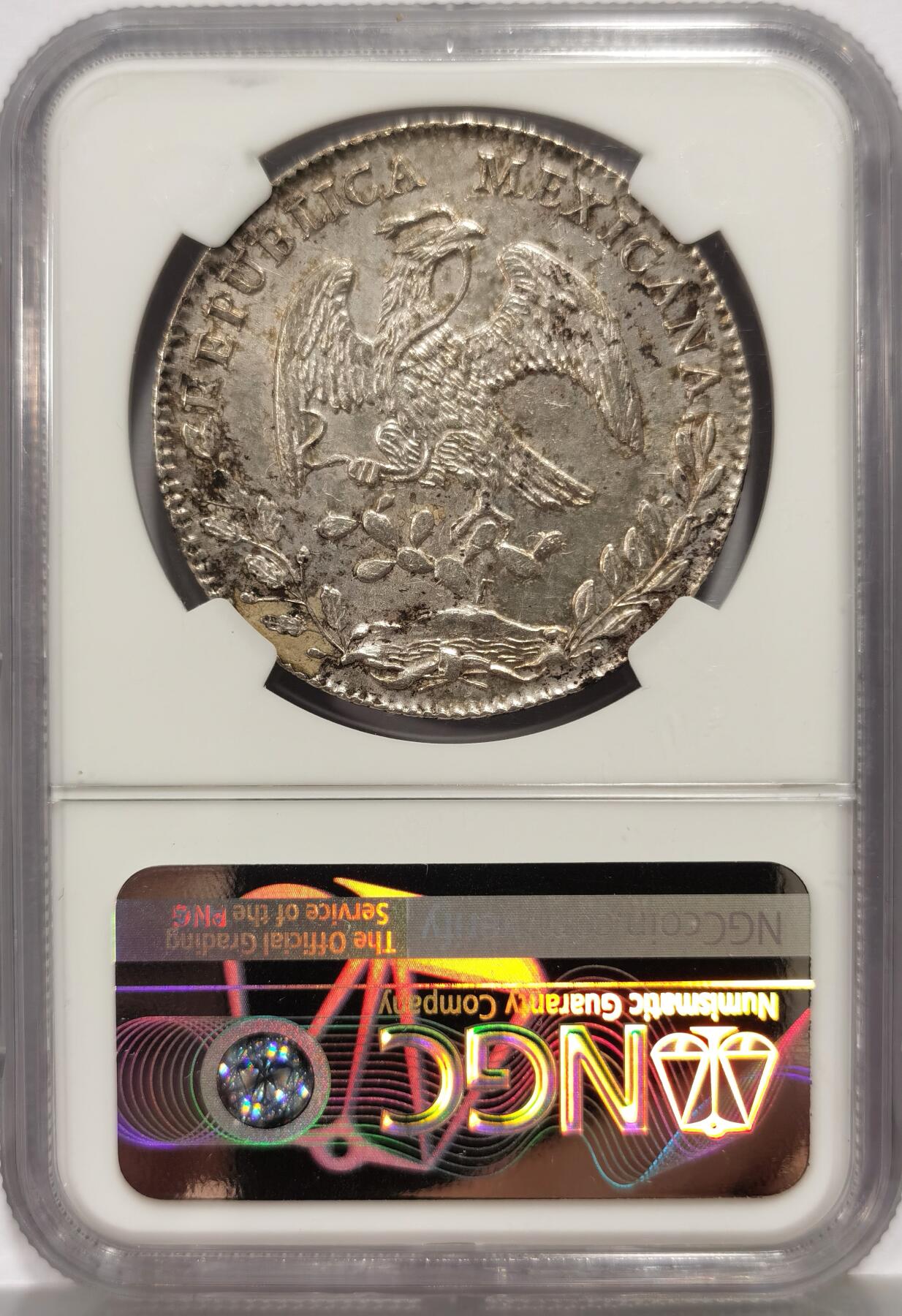 博洋堂“芳菲春韵”3月精品大拍专场暨第166期（全场包邮） NGC UNC 墨西哥1882GO SB版花边鹰洋 原味深打全羽