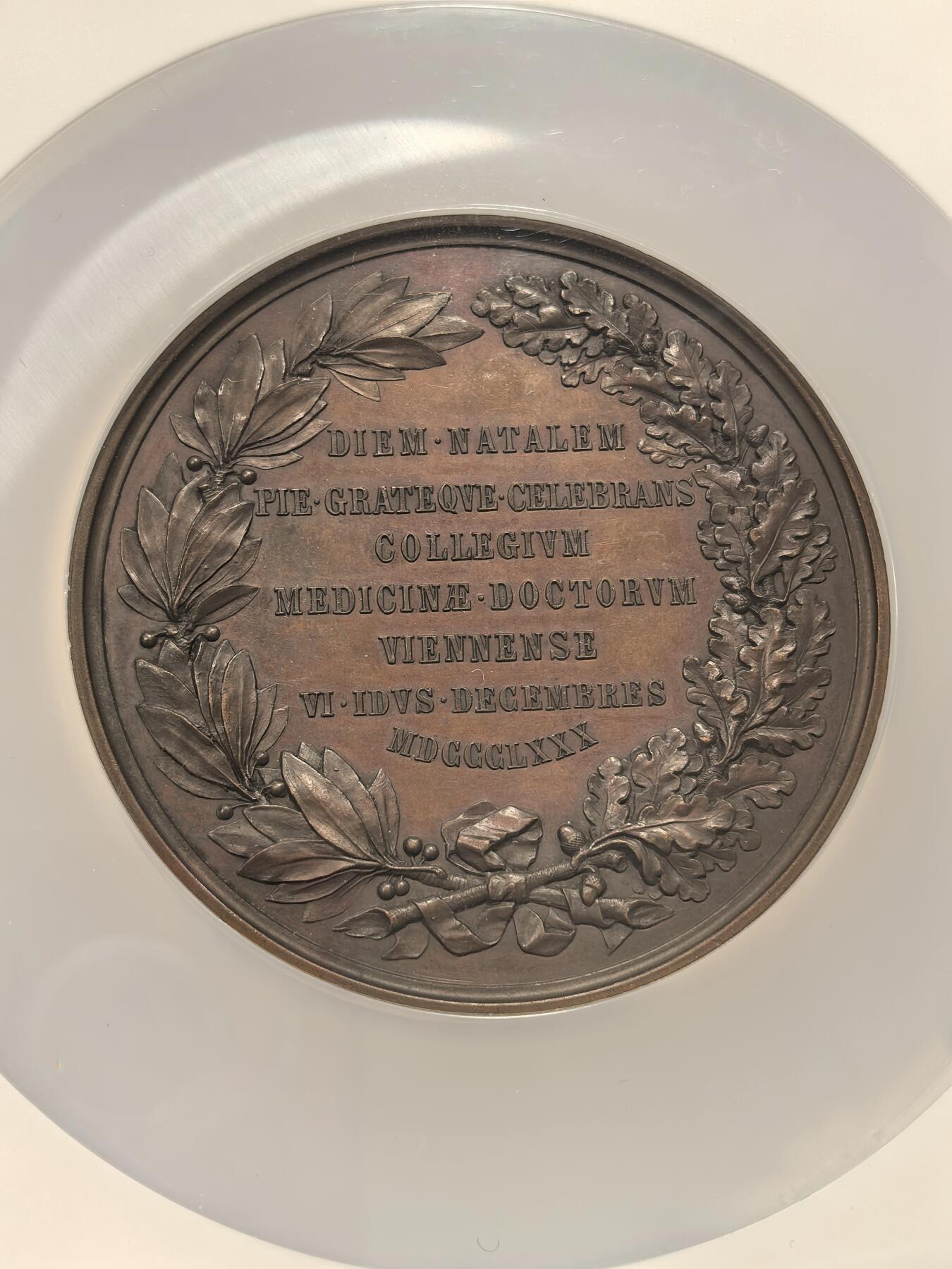 博洋堂“芳菲春韵”3月精品大拍专场暨第166期（全场包邮） NGC MS62BN 奥地利1880年约瑟夫·赫特尔诞辰70周年纪念大铜章