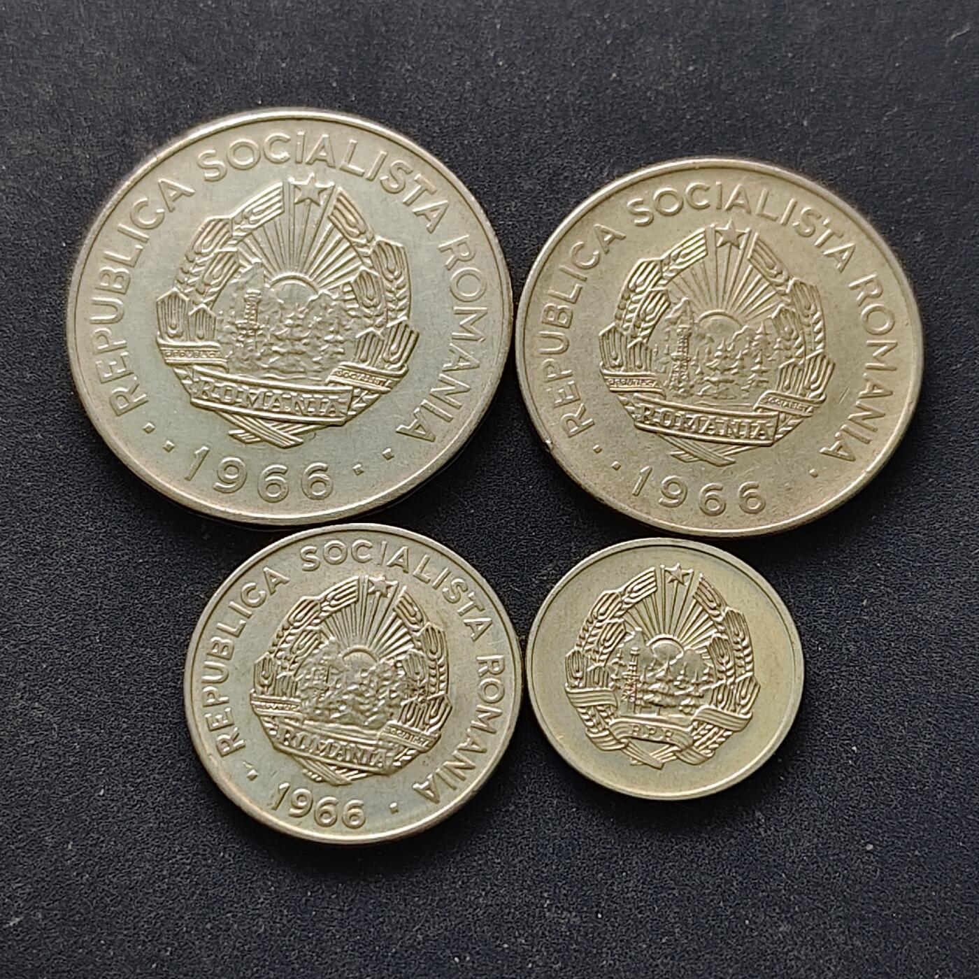 【全场包邮】纯粹捡漏拍514场 罗马尼亚1963-1966年4枚套币