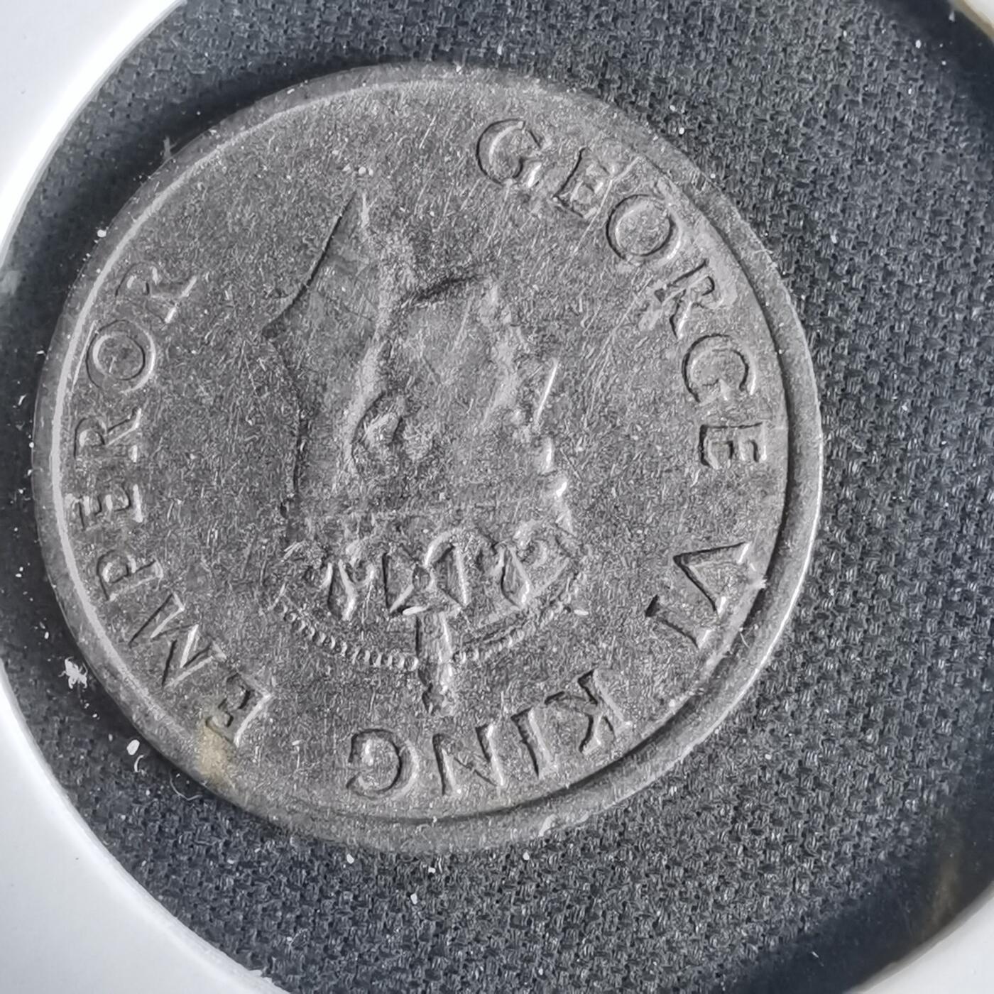 沼泽如烟--第1031场 印度1946年四分之一卢比