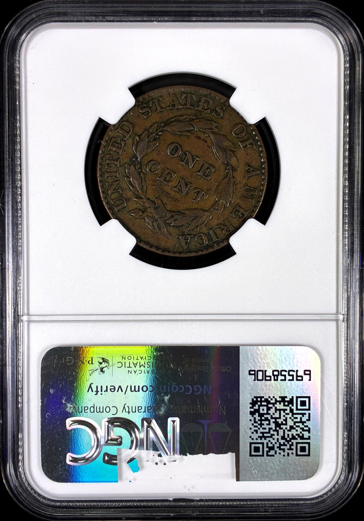 【雨安】【直播拍卖】【第0130期-评级币章】2026-03-28 周六 19:30 (金价981.33, 银价17.11) [评级美洲] USA 美国 1美分 1827年  NGC-XF45