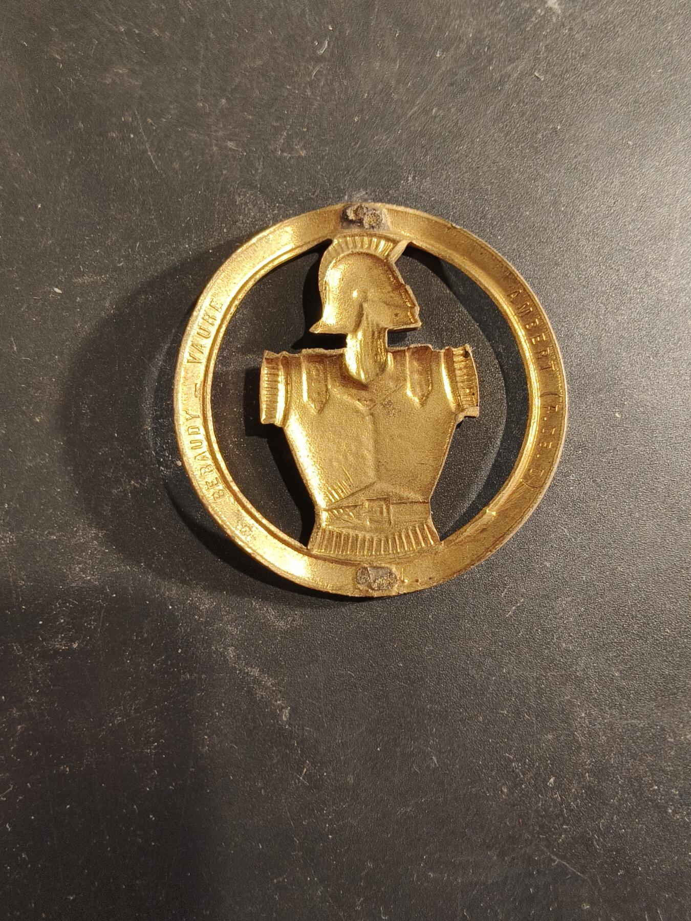 老王徽章第189期 法国工兵贝雷帽徽   金色