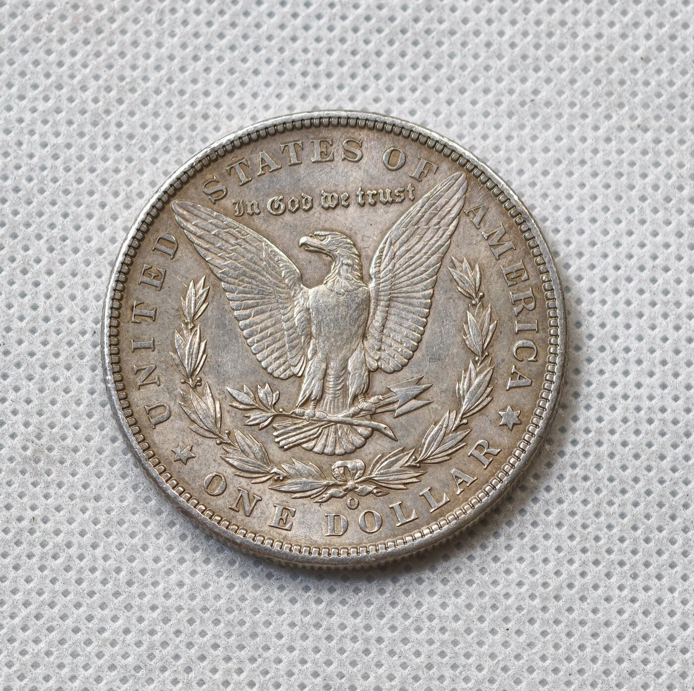 甄臻铺-世界币章拍卖（第56期），送拍享返佣金等优惠多多 1902 美国摩根 0版，浅浅转光，淡紫色包浆