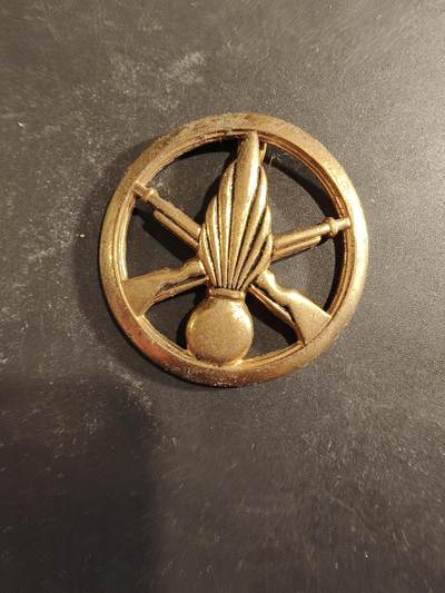 老王徽章第189期 - 法国步兵贝雷帽徽   金色