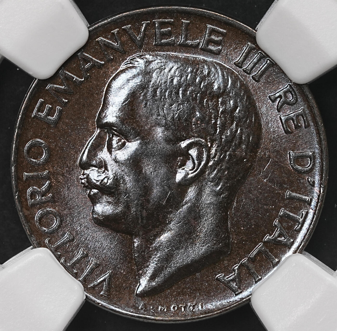 修遠堂世界钱币第109期 NGC MS64BN 1931年意大利5分铜币