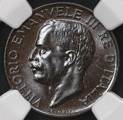 修遠堂世界钱币第109期 - NGC MS64BN 1931年意大利5分铜币