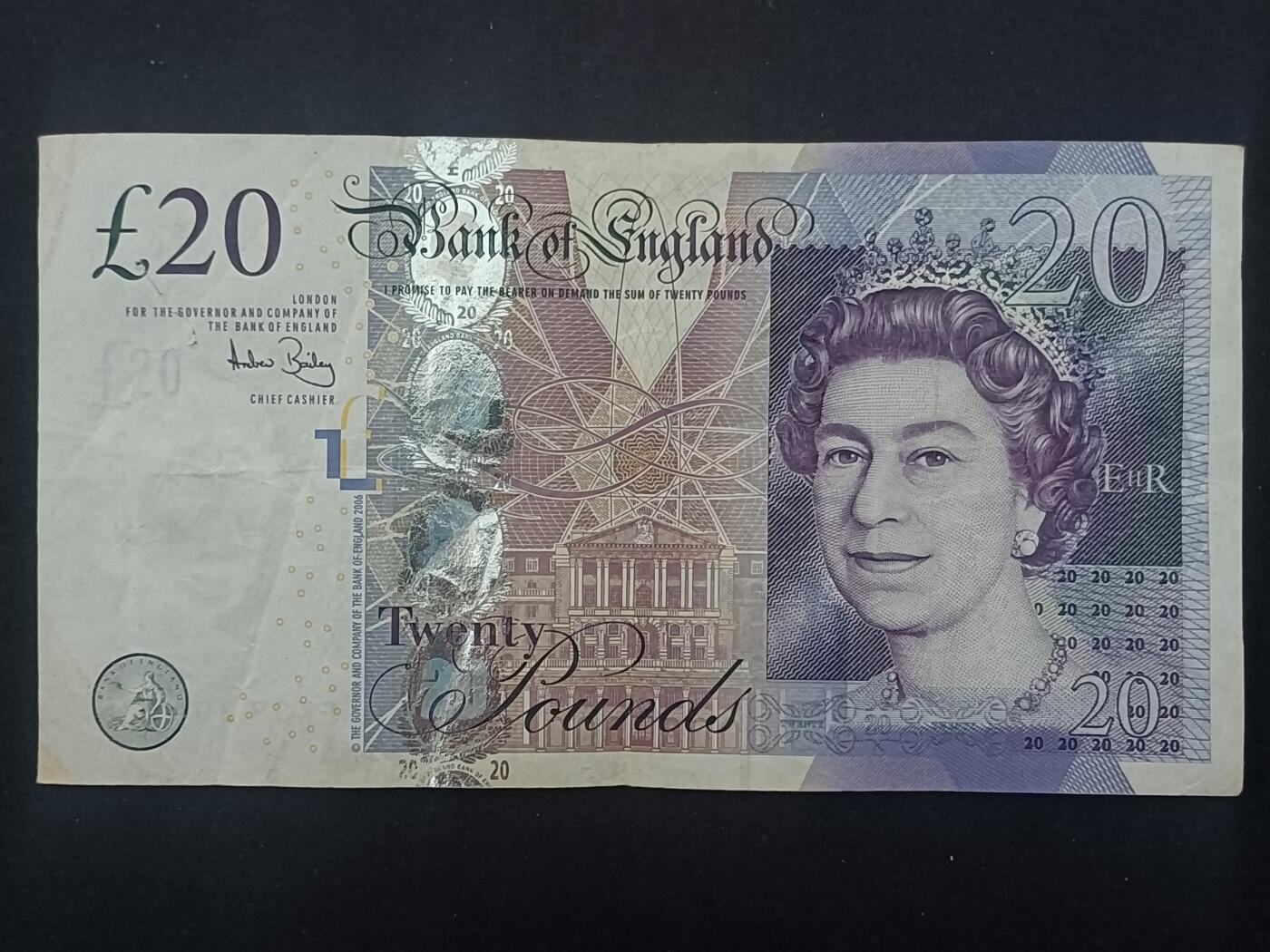 【游宝拍卖】丙午马年第15期 英国-20镑【2006版 F序列 轻损品相】