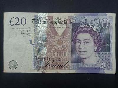【游宝拍卖】丙午马年第15期 - 英国-20镑【2006版 F序列 轻损品相】