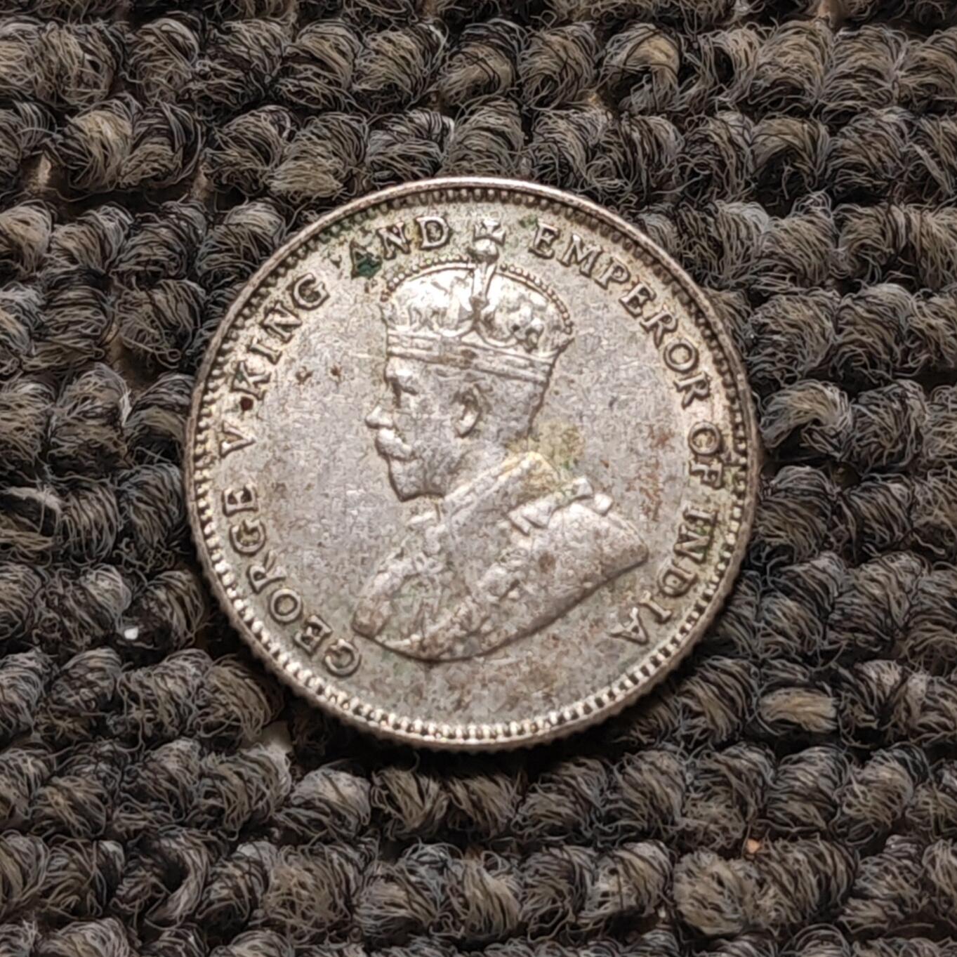 1927年英属海峡殖民地乔治五世10分小银币（单枚价）