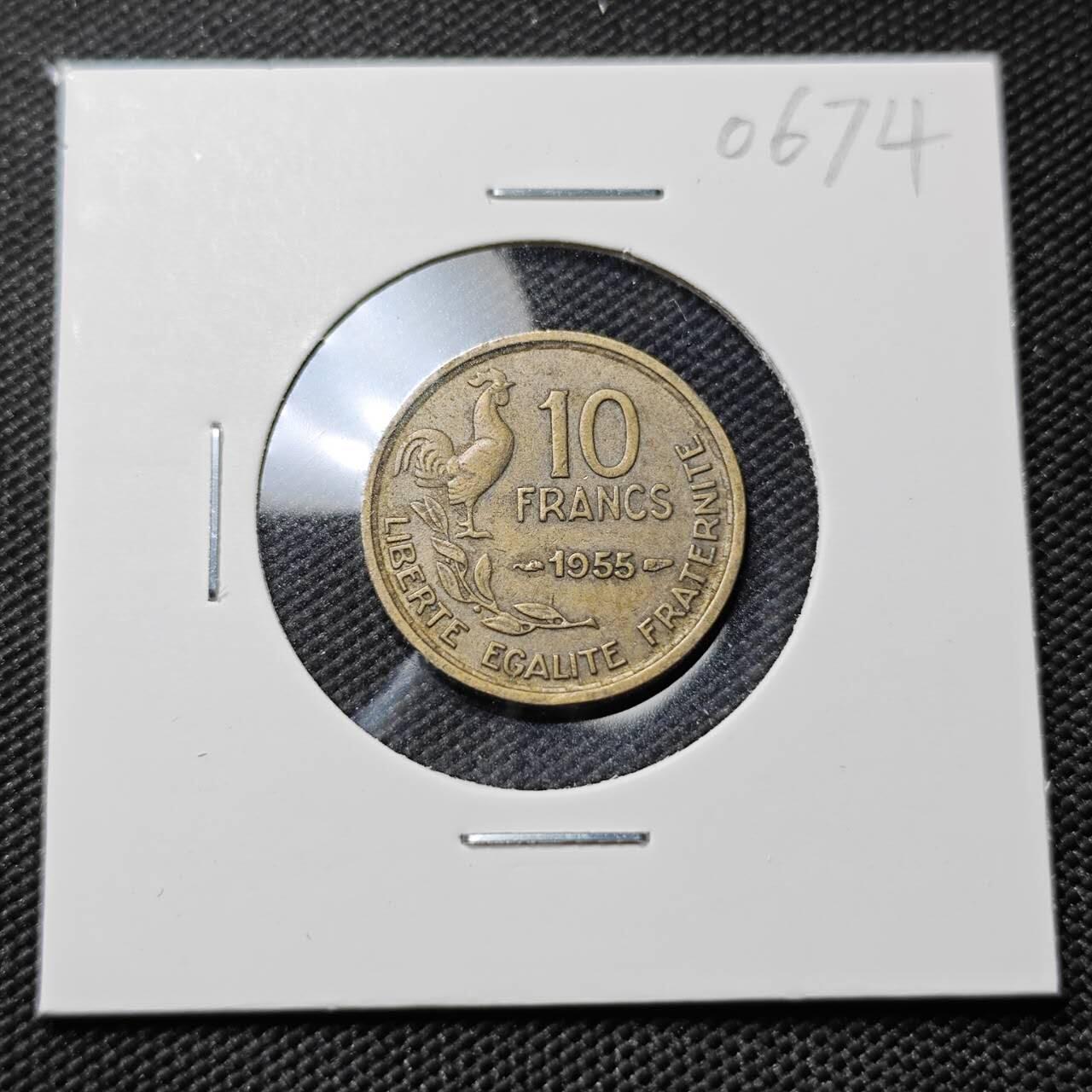 KK钱币收藏小铺  第406期 2月预留时间 周末发货  法国10法郎铜币