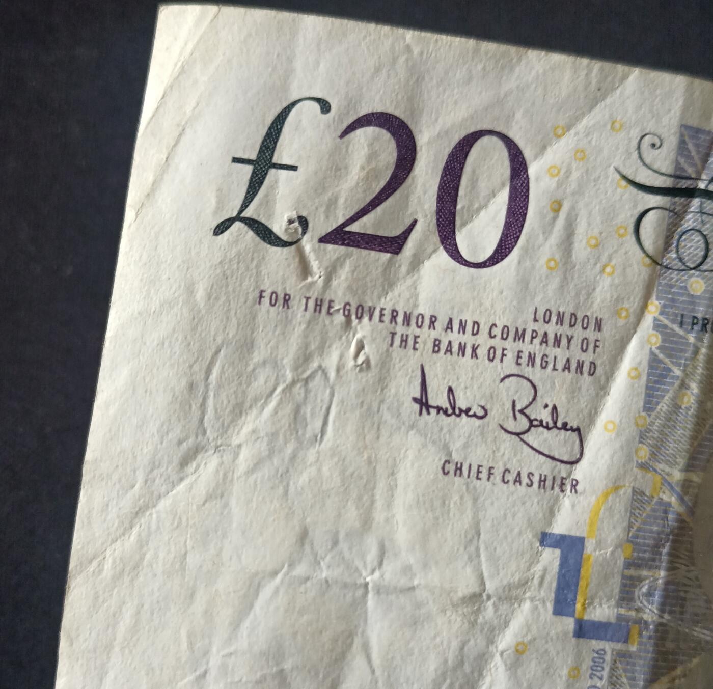 【游宝拍卖】丙午马年第15期 英国-20镑【2006版 F序列 轻损品相】