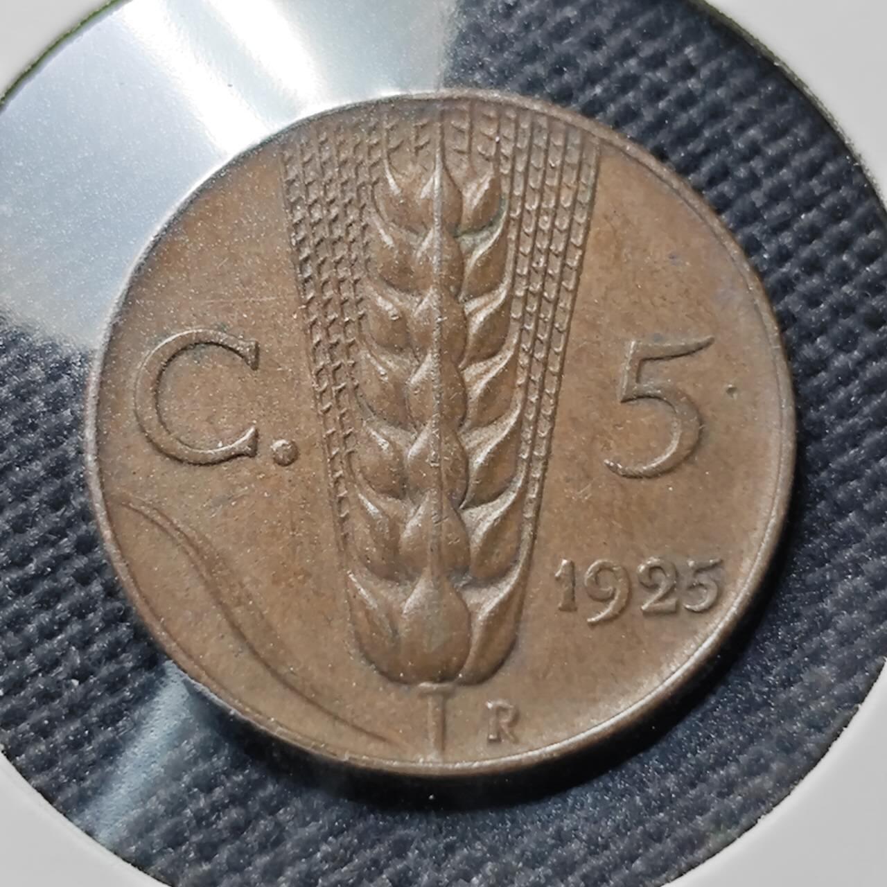 KK钱币收藏小铺  第406期 2月预留时间 周末发货  1925意大利5分铜币