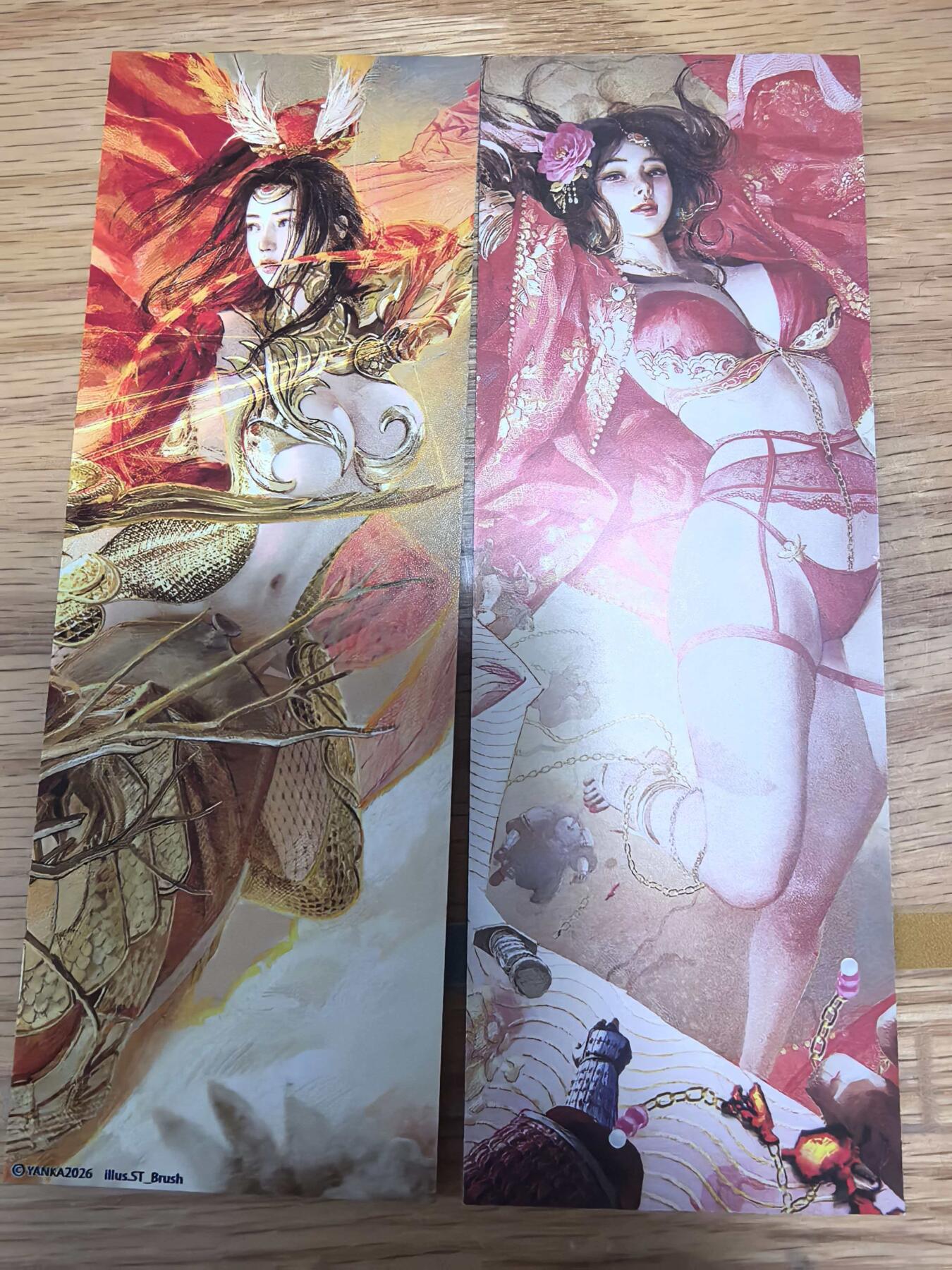 阳大大卡牌拍卖第106期（持续收拍品，周五晚上九点截拍，进群福利早知道） 炎卡文化燎原刷子老师绘人间转书签新图貂蝉+孙尚香