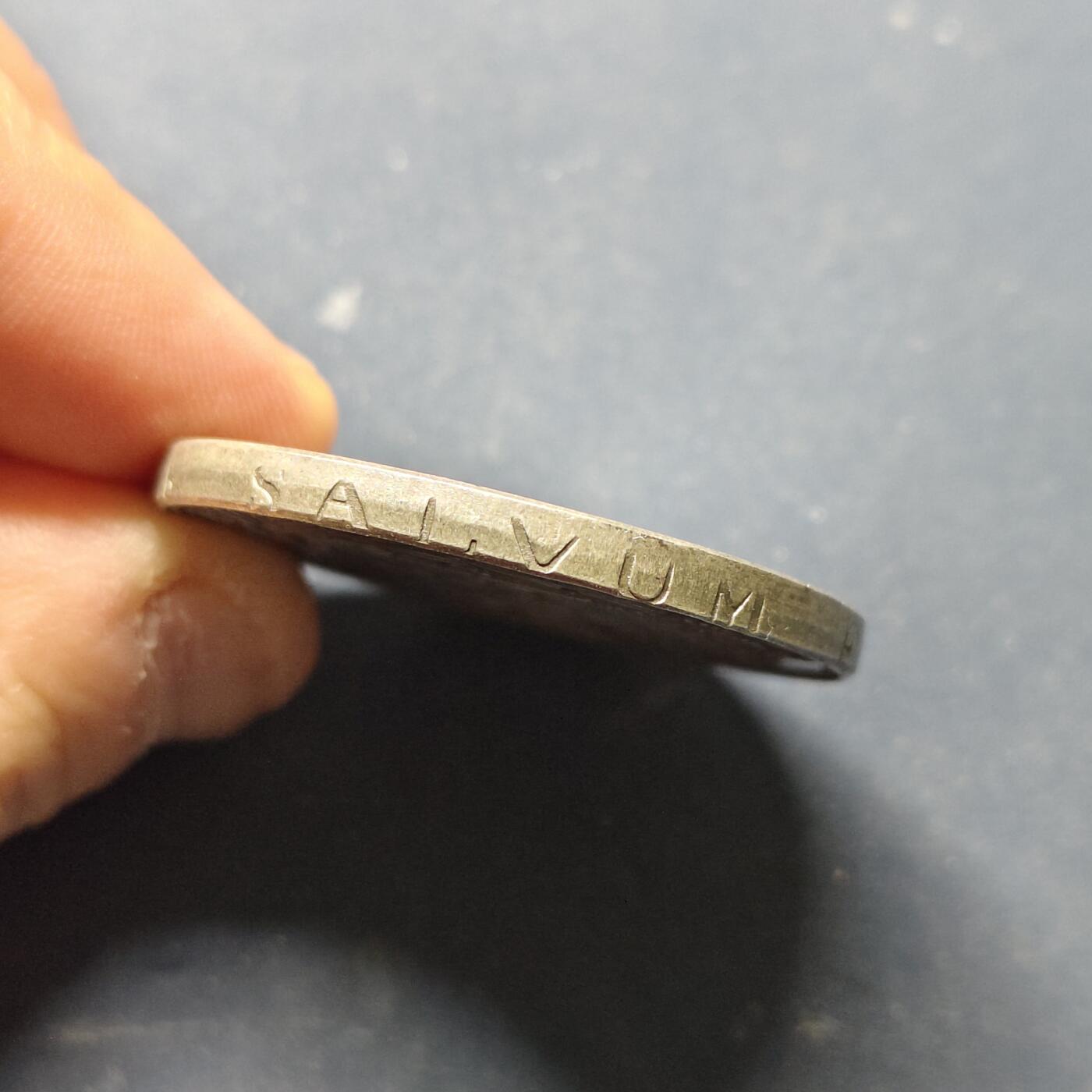 【全场包邮】纯粹捡漏拍515场 【纪念章】法国1815年路易十八5法郎复刻版纪念章【边铭 DOMINE SALVUM FAC REGEM】