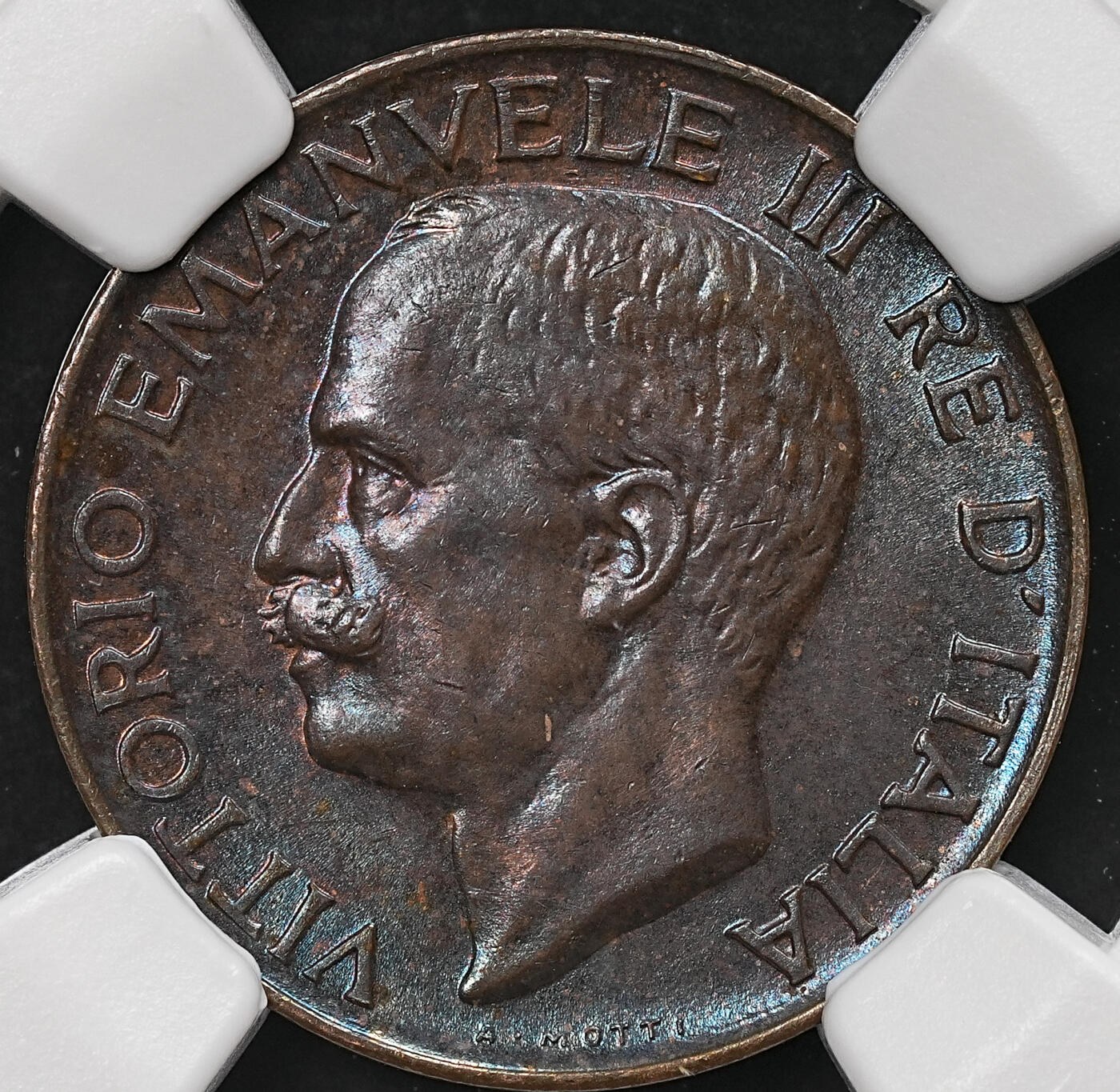 修遠堂世界钱币第109期 NGC MS64BN 1924年意大利5分铜币