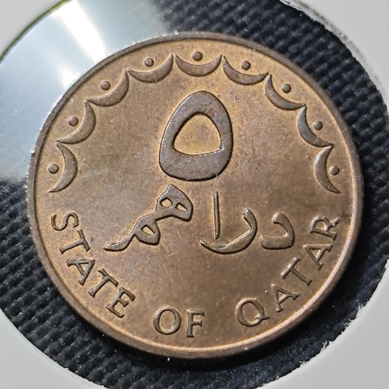 KK钱币收藏小铺  第407期 2月预留时间 周末发货  卡塔尔5费尔