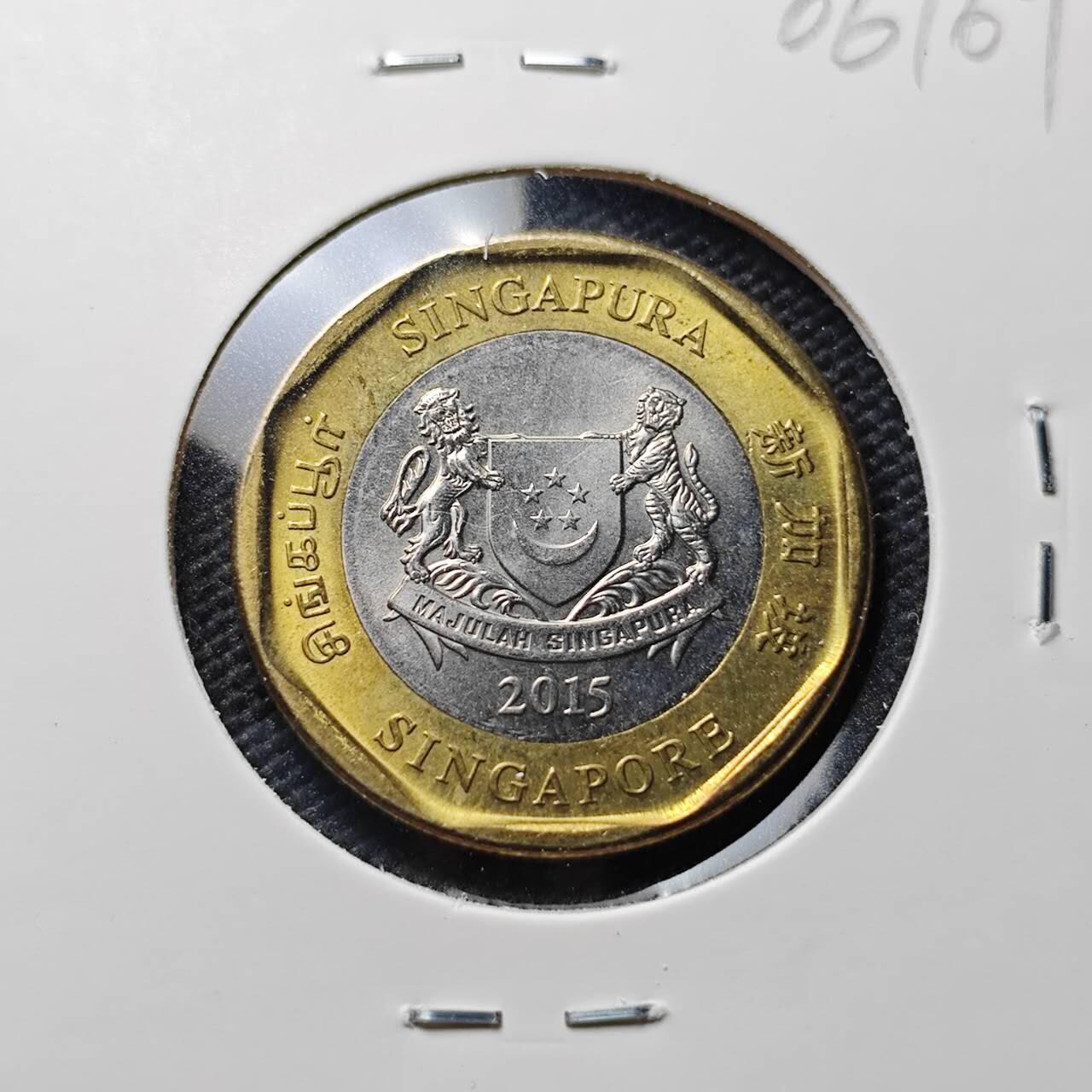 KK钱币收藏小铺  第406期 2月预留时间 周末发货 新加坡1元 好品 