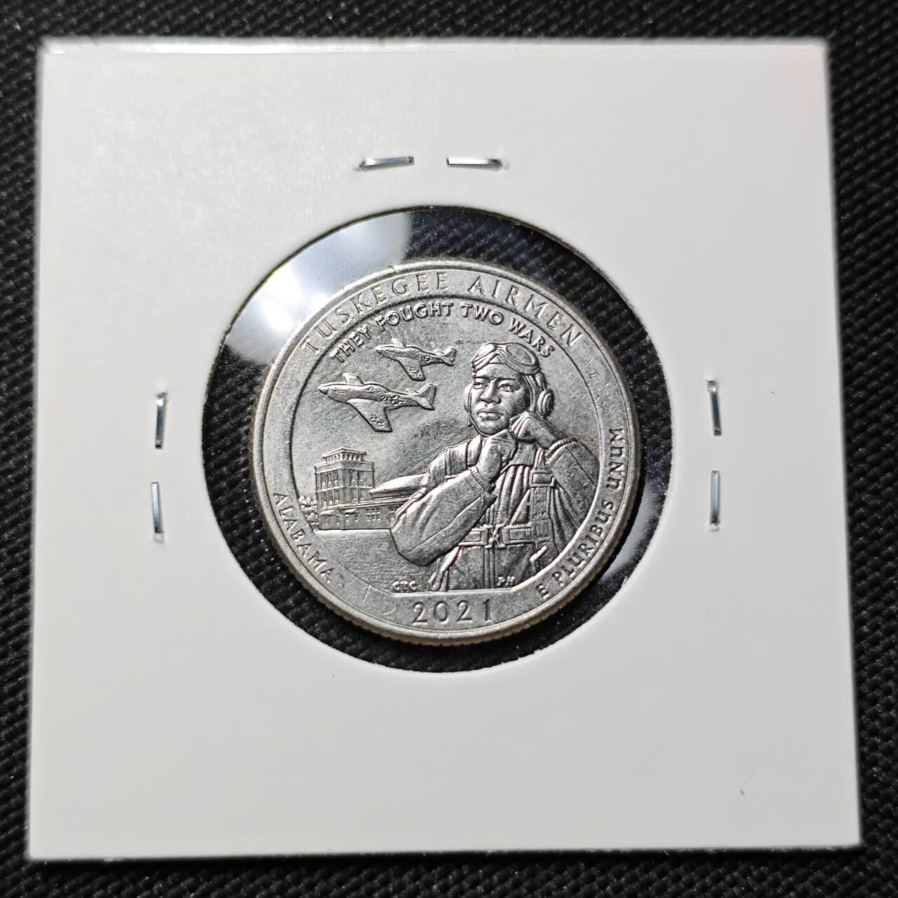 KK钱币收藏小铺  第406期 2月预留时间 周末发货  2021美国25分纪念币