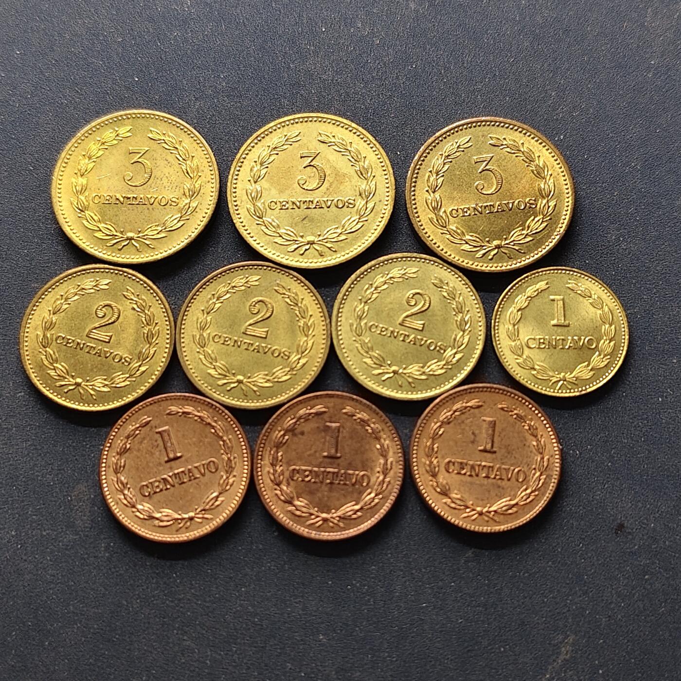 【全场包邮】纯粹捡漏拍514场 萨尔瓦多1972-1981年散币10枚一组