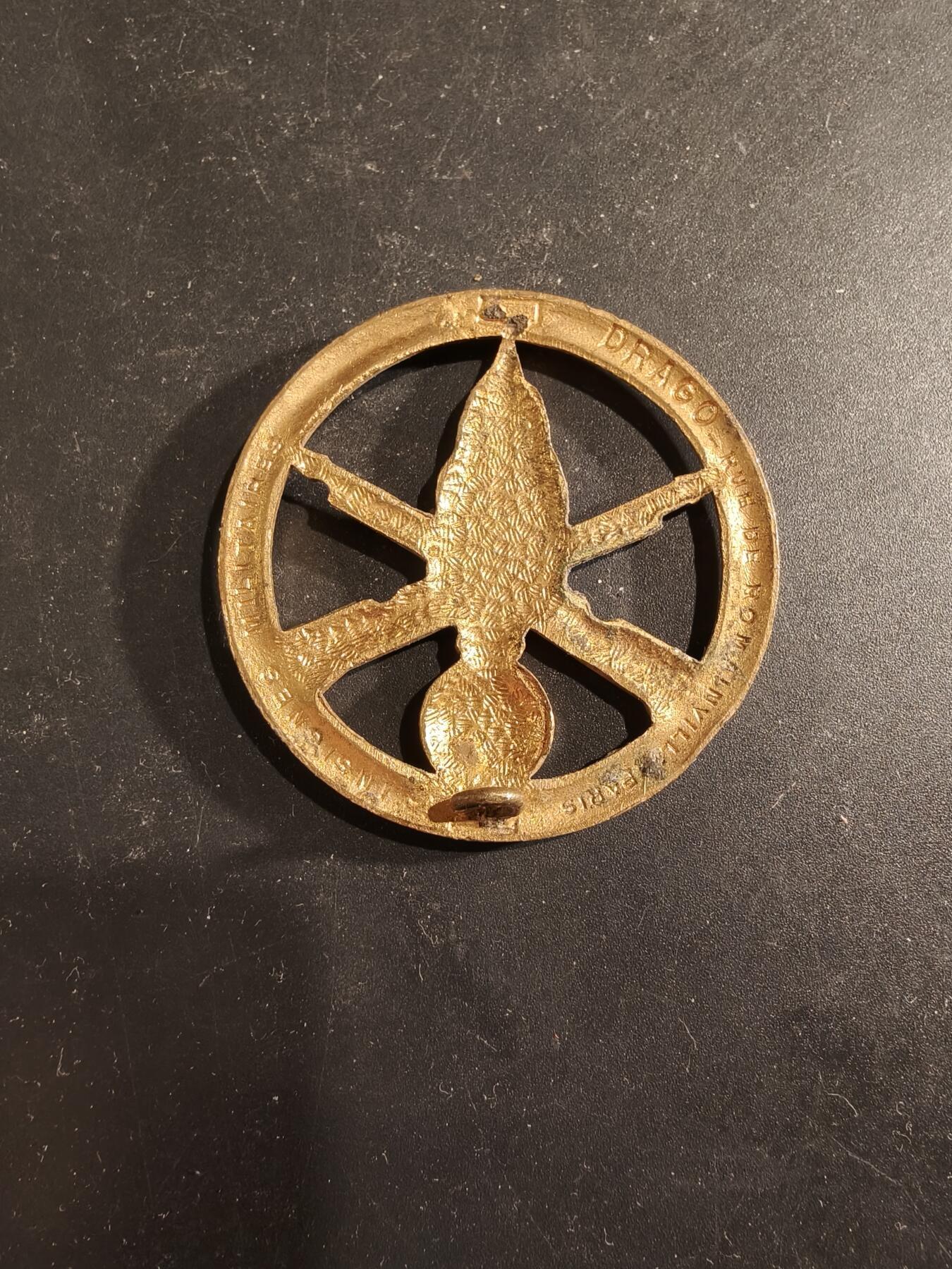 老王徽章第189期 法国步兵贝雷帽徽   金色